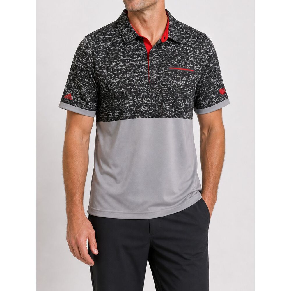 Adidas Climacool Golf Polo Gray Black XL Performance Shirt